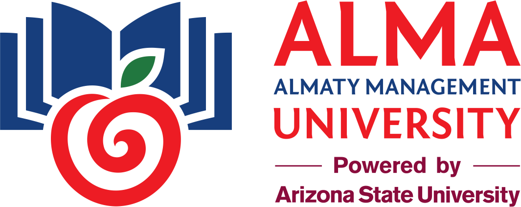 Almaty Management University Powered by Arizona State University Logo